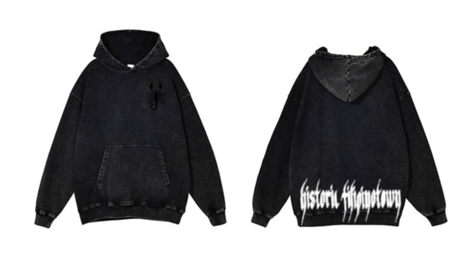 "HISTORIC FILIPINO TOWN" -  HOODIE BLK/WHT